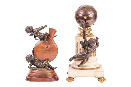 Lot A late Victorian patinated bronze vase, after...