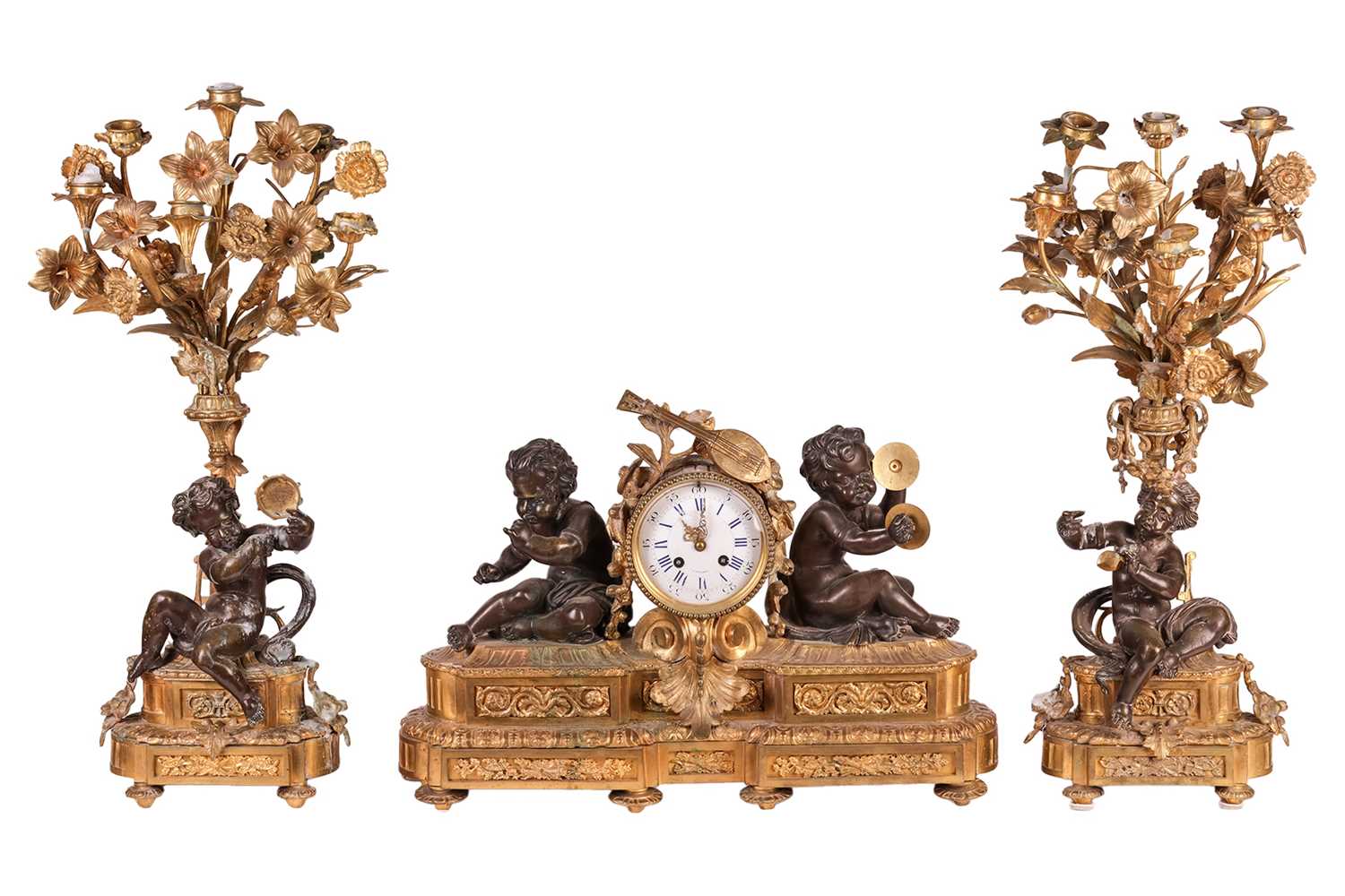 Lot 180 - A 19th century French bronze and gilt metal...