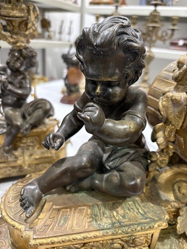Lot 180 - A 19th century French bronze and gilt metal...