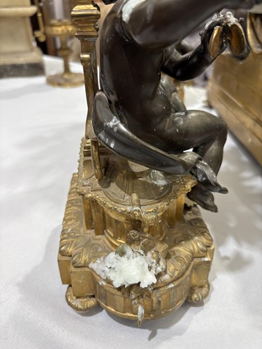 Lot 180 - A 19th century French bronze and gilt metal...