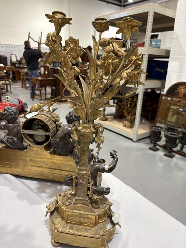 Lot 180 - A 19th century French bronze and gilt metal...