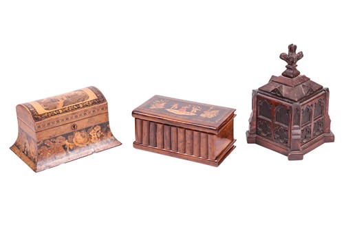 Lot An unusual 19th century oak gothic revival...