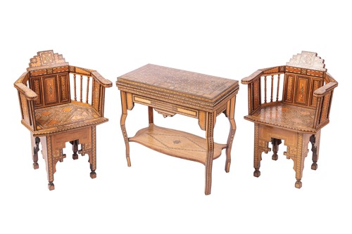 Lot A Syrian 'Damascus' parquetry compendium...