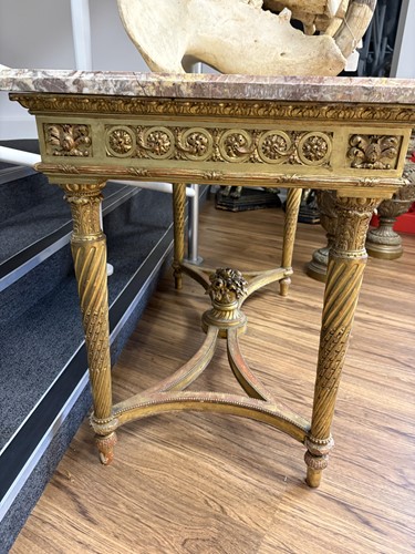 Lot 74 - A Louis XVI style carved wood and gilt gesso...