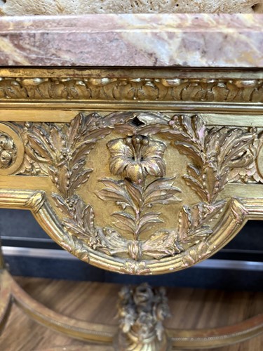 Lot 74 - A Louis XVI style carved wood and gilt gesso...