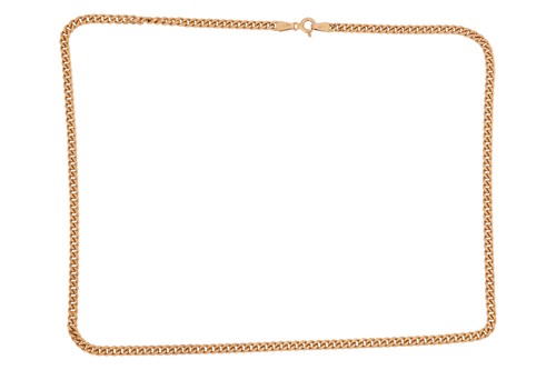 Lot 181 - A curb link chain in 9ct yellow gold,...