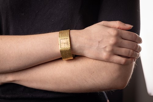 Lot Piaget An 18ct Yellow Gold Woven Texture...