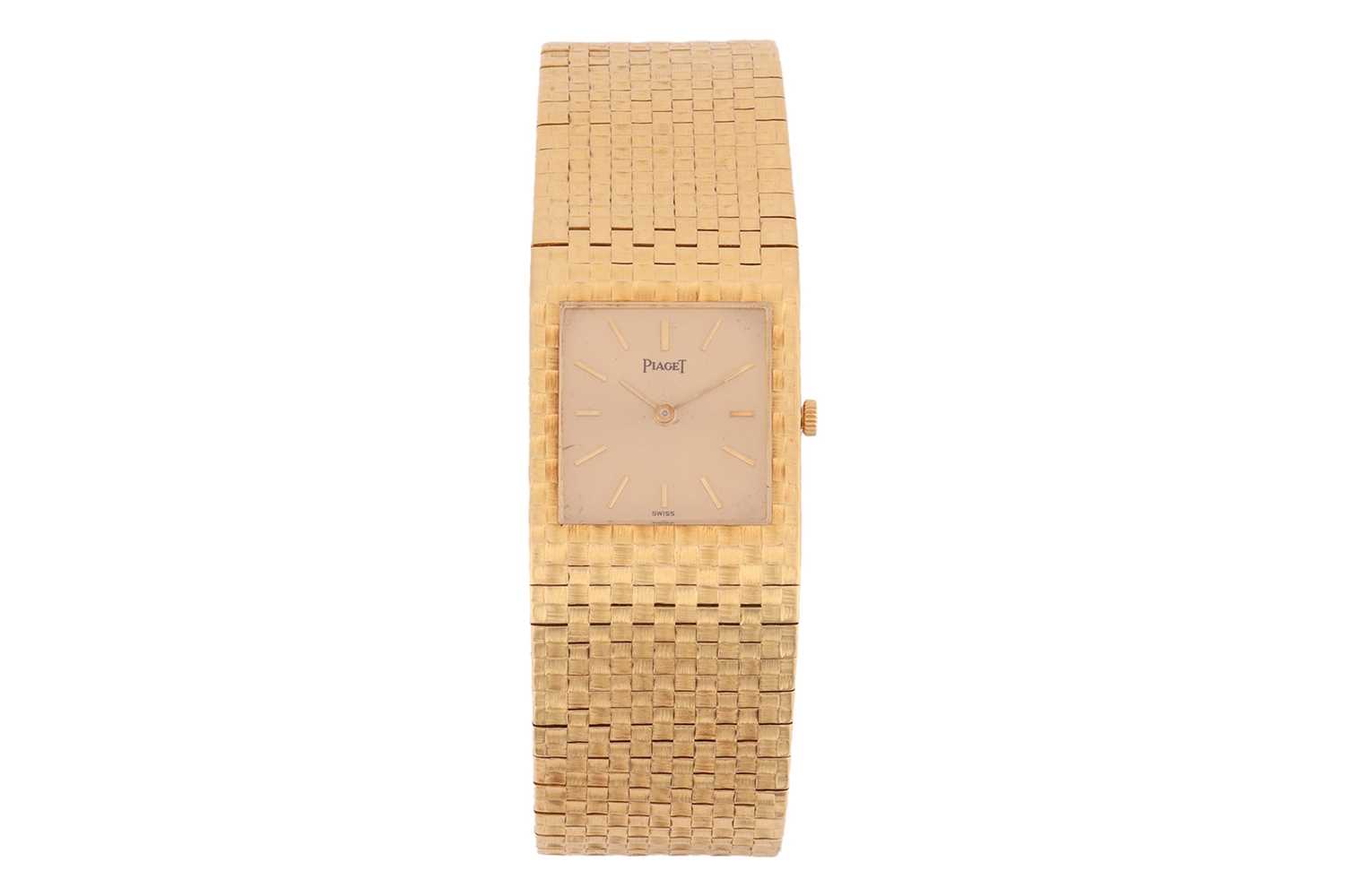 Lot Piaget An 18ct Yellow Gold Woven Texture...