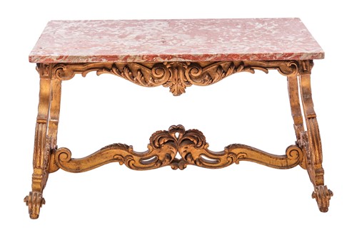 Lot 38 - A 19th century Italian style giltwood console...