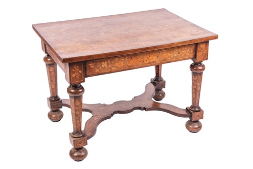 Lot 31 - A Dutch walnut and floral marquetry centre...