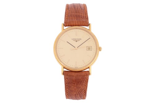 Lot 312 - Longines A Gold-Plated Wristwatch Reference:...