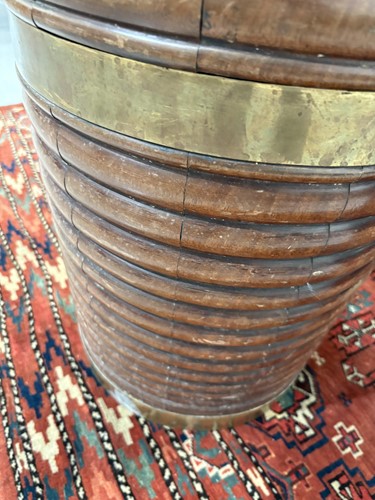 Lot 36 - A pair of late George III brass bound mahogany...