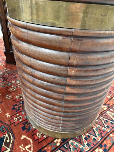 Lot 36 - A pair of late George III brass bound mahogany...