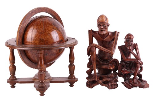 Lot 22 - A Chinese boxwood carving of Siddartha Gautama,...