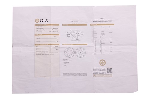 Lot A diamond solitaire ring in 18ct white gold,...