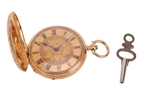 Lot An ‘18K’ Full-Hunter Pocket Watch Serial:...