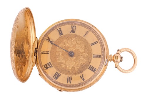 Lot 332 - A Lady's ‘18K’ Full-Hunter Pocket Watch Serial:...