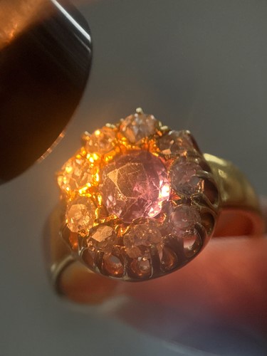 Lot 41 - A Victorian Alexandrite and diamond cluster...