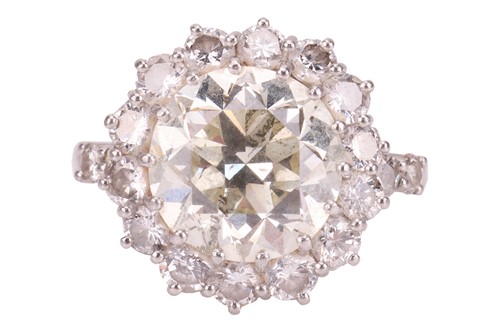 Lot A diamond cluster ring, with an estimated...