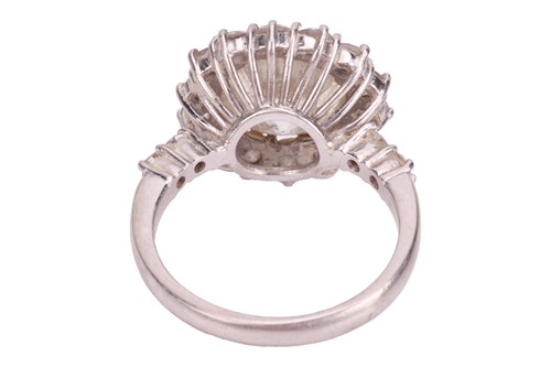 Lot A diamond cluster ring, with an estimated...