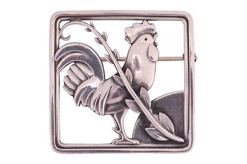 Lot Georg Jensen – A cockerel brooch designed by...