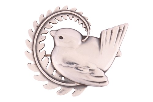 Lot Georg Jensen – A bird brooch designed by Arno...