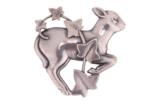 Lot Georg Jensen – A lamb brooch designed by Arlo...