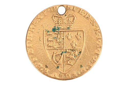 Lot 89 - A George III 1793 Gold Spade Guinea, (drilled),...