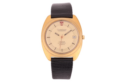 Lot 118 - Omega - A Gold-Plated Constellation Electronic...