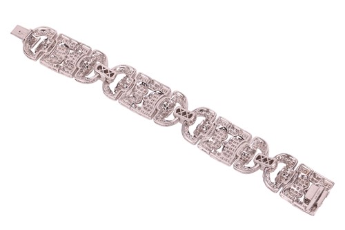 Lot 152 - An Art Deco-style diamond-set bracelet,...