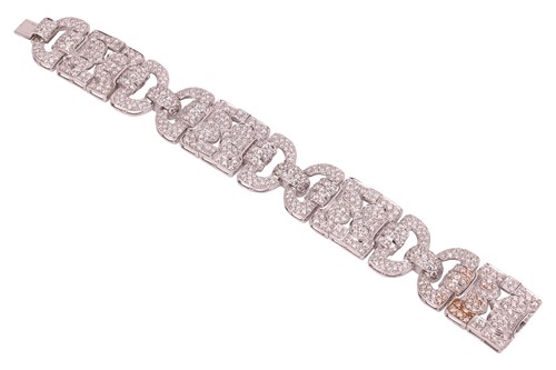 Lot 152 - An Art Deco-style diamond-set bracelet,...