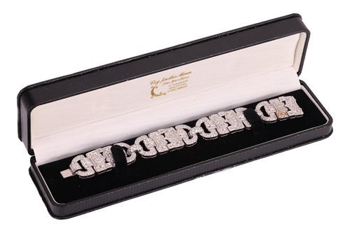 Lot 152 - An Art Deco-style diamond-set bracelet,...