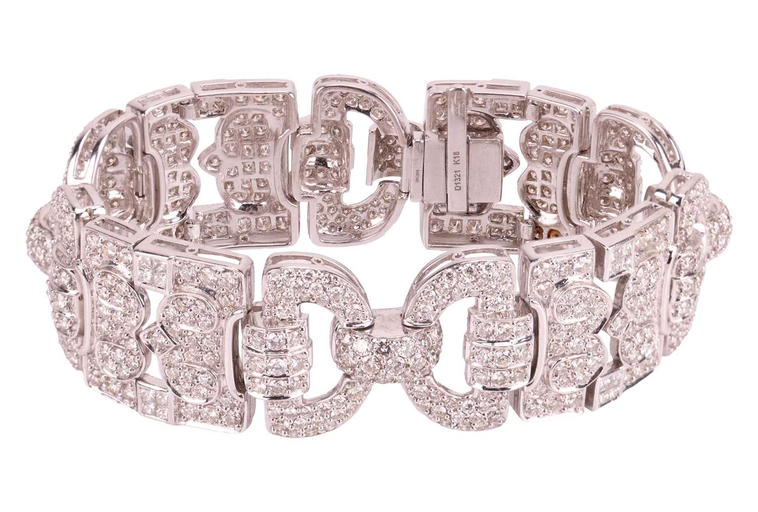 Lot 152 - An Art Deco-style diamond-set bracelet,...