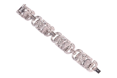 Lot 152 - An Art Deco-style diamond-set bracelet,...
