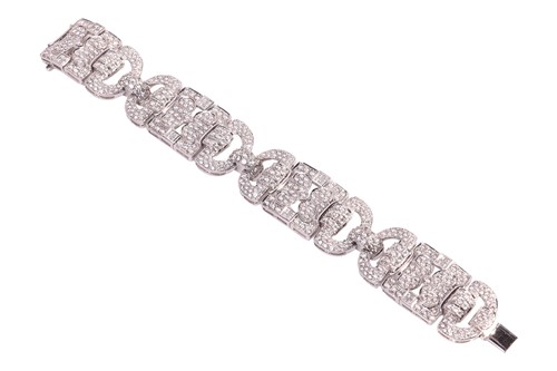Lot 152 - An Art Deco-style diamond-set bracelet,...