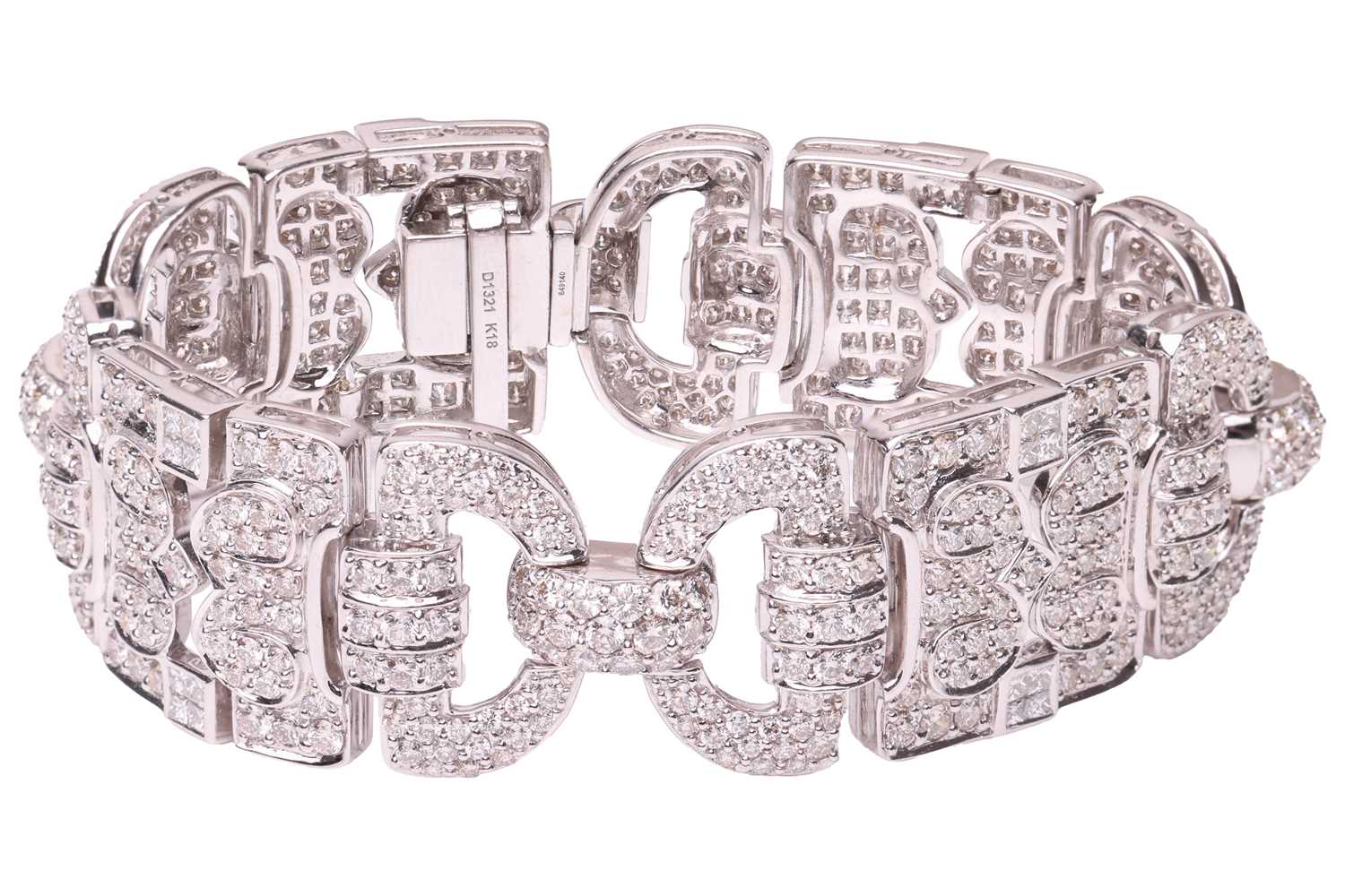 Lot 152 - An Art Deco-style diamond-set bracelet,...