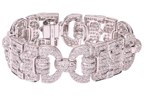 Lot 152 - An Art Deco-style diamond-set bracelet,...