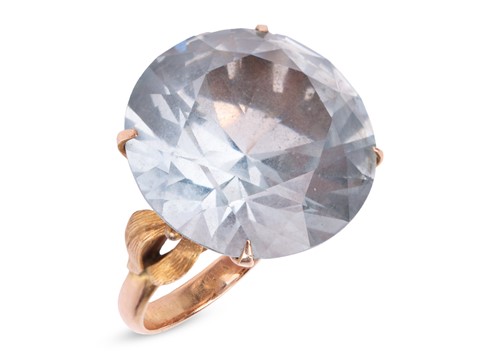 Lot 78 - A large synthetic spinel dress ring; set with...