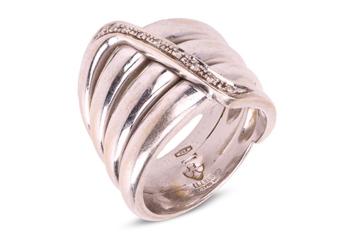 Lot A diamond-set coil ring, by Maria Grazia...