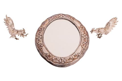 Lot 398 - A pair of 20th-century (951) white metal...