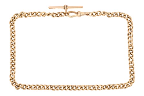 Lot 164 - An Albert chain, comprising a series of heavy...