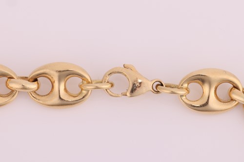 Lot 201 - An anchor link bracelet, fastened with lobster...