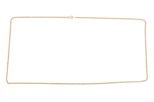 Lot 101 - A long twisted rope necklace, completed with a...