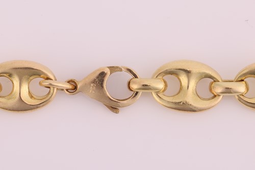 Lot An anchor link bracelet, fastened with lobster...