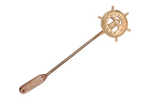 Lot 37 - A stick pin of nautical interest, with a helm...