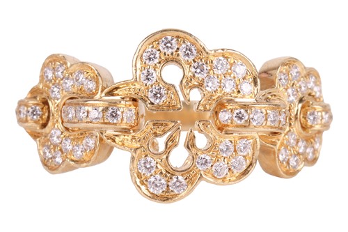Lot 237 - Boodles - a diamond-set 'Blossom Triple' ring...
