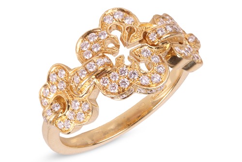Lot Boodles - A diamond-set 'Blossom Triple' ring...