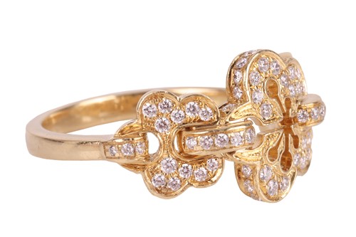 Lot 237 - Boodles - a diamond-set 'Blossom Triple' ring...