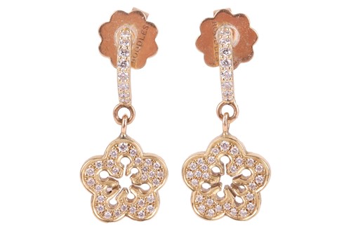 Lot Boodles - A pair of diamond-set 'Blossom...