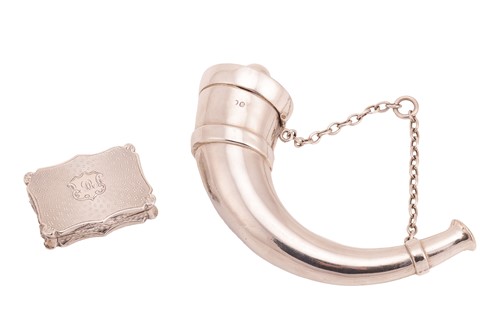 Lot 402 - Two silver vinaigrettes; to include a...